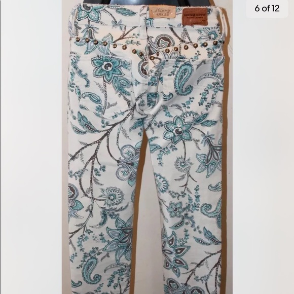 NWT Ralph Lauren Denim & Supply Skinny 24 X 32  Floral Summer Skinny Jeans - Picture 7 of 13